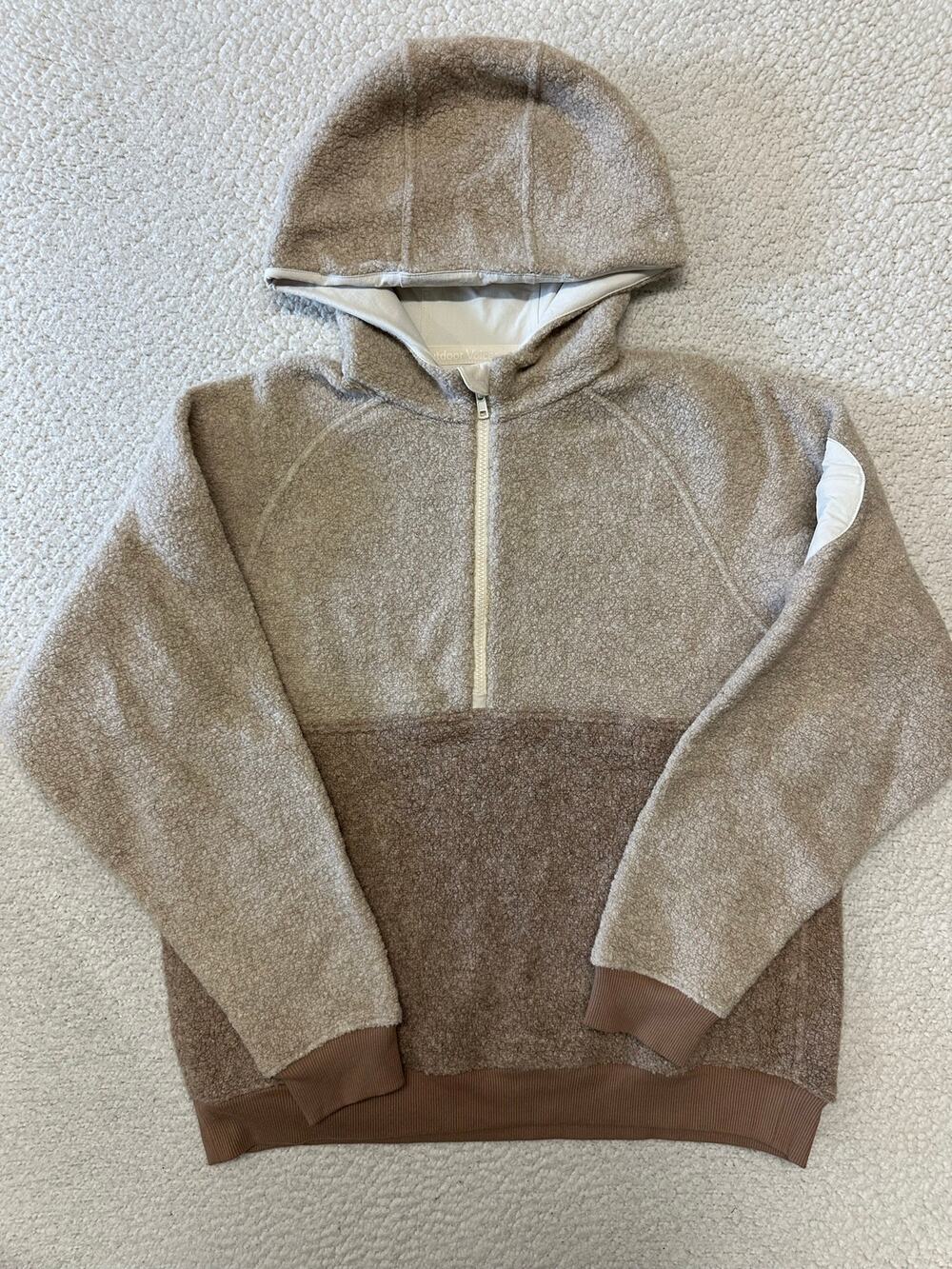 Outdoor Voices Wool Blend Megafleece 1/2 Zip Hoodie Pullover Medium
